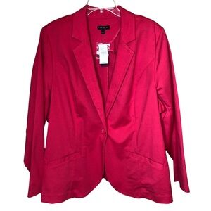 NEW Lane Bryant Pink Blazer Jacket Plus Size 28 Stretch Gorgeous Career NWT